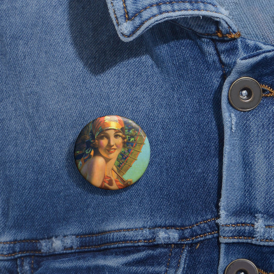 Miss Universe by Edward Mason Eggleston, 1933 Pin Buttons with Crisp Design