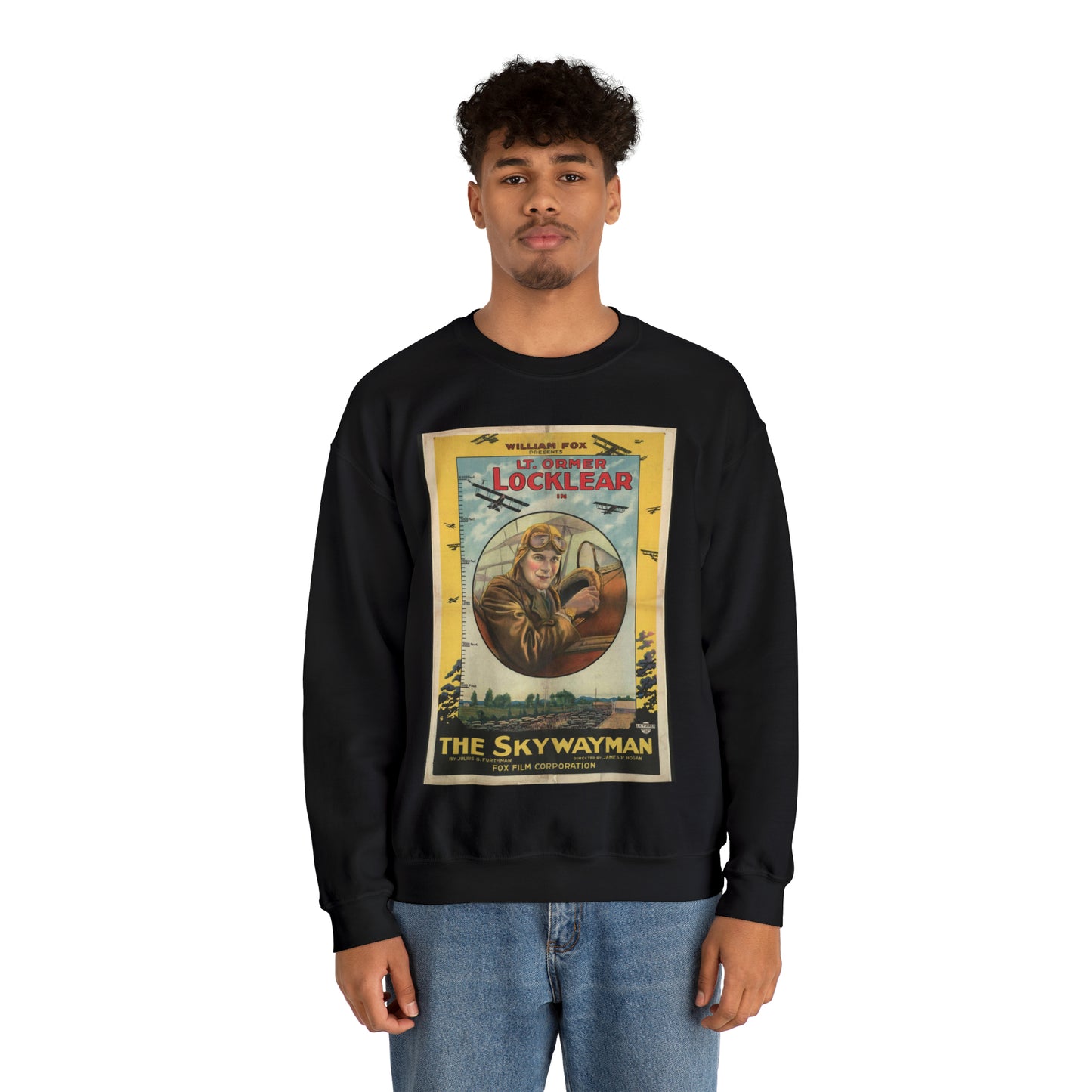 William Fox presents Lt. Ormer Locklear in The skywalker Black Heavy Blend Adult Crew Neck SweatShirt