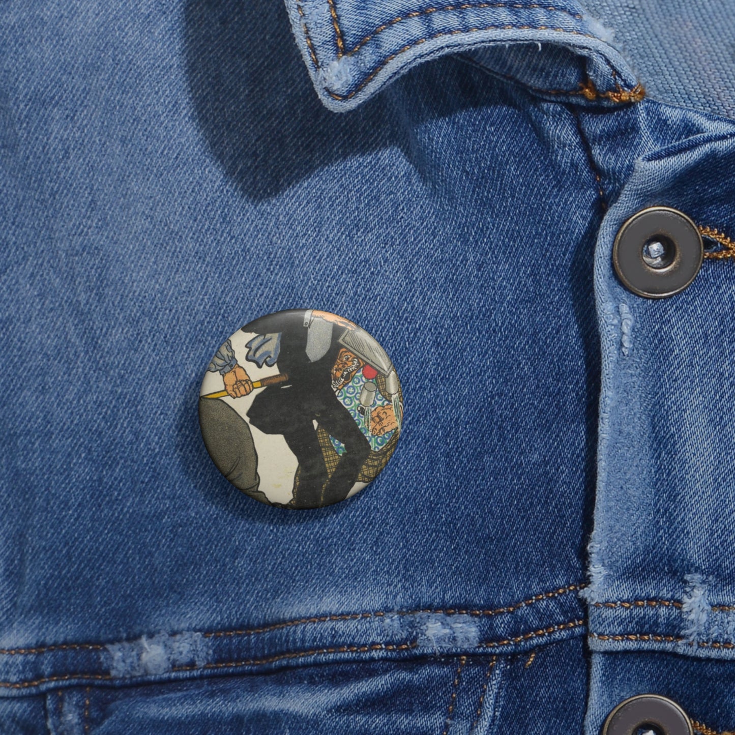 Viennese Café: Carambole (Wiener Café: Carabol) Pin Buttons with Crisp Design