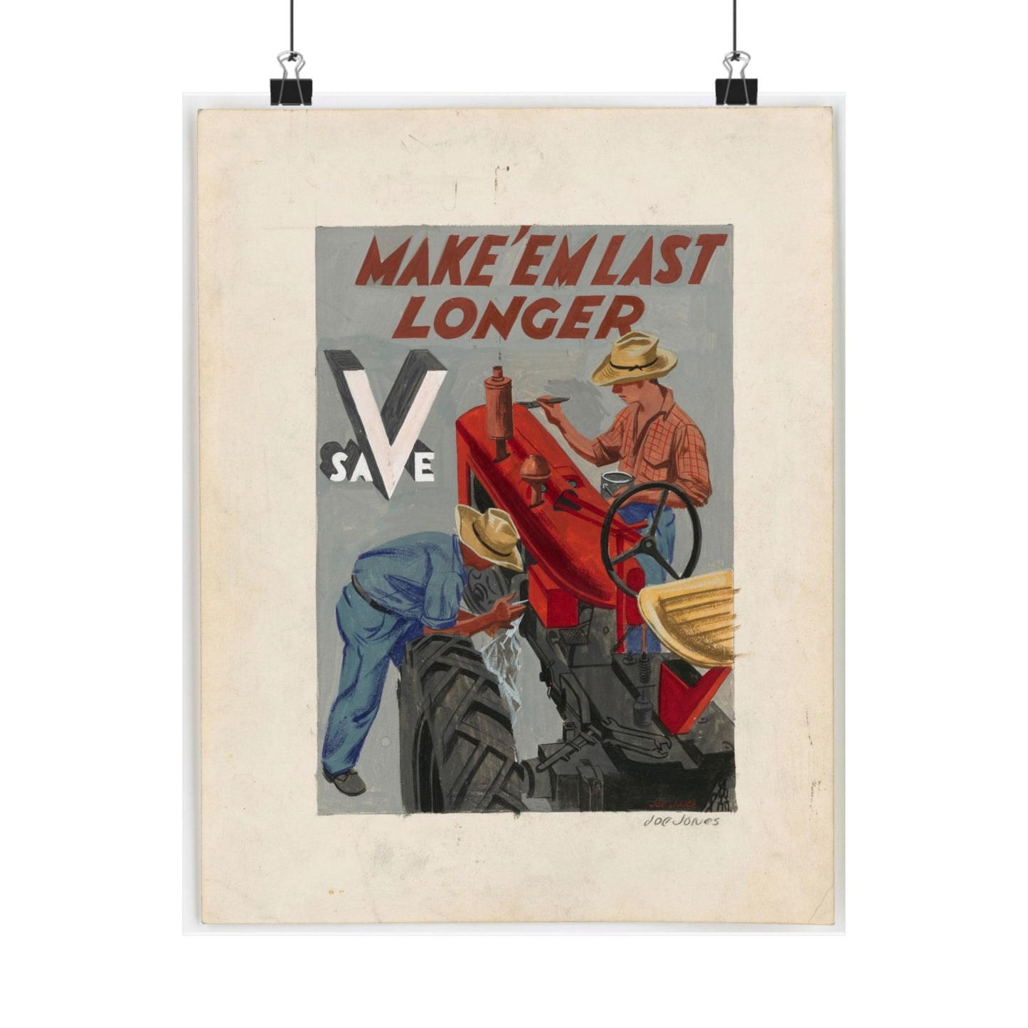 Make'em Last Longer -  Save [Joe Jones] High Quality Matte Wall Art Poster for Home, Office, Classroom