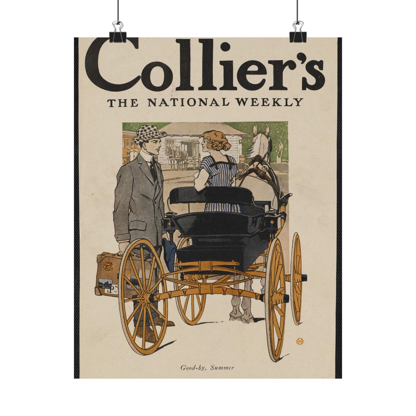 Collier's, the national weekly. Good-by, summer. High Quality Matte Wall Art Poster for Home, Office, Classroom