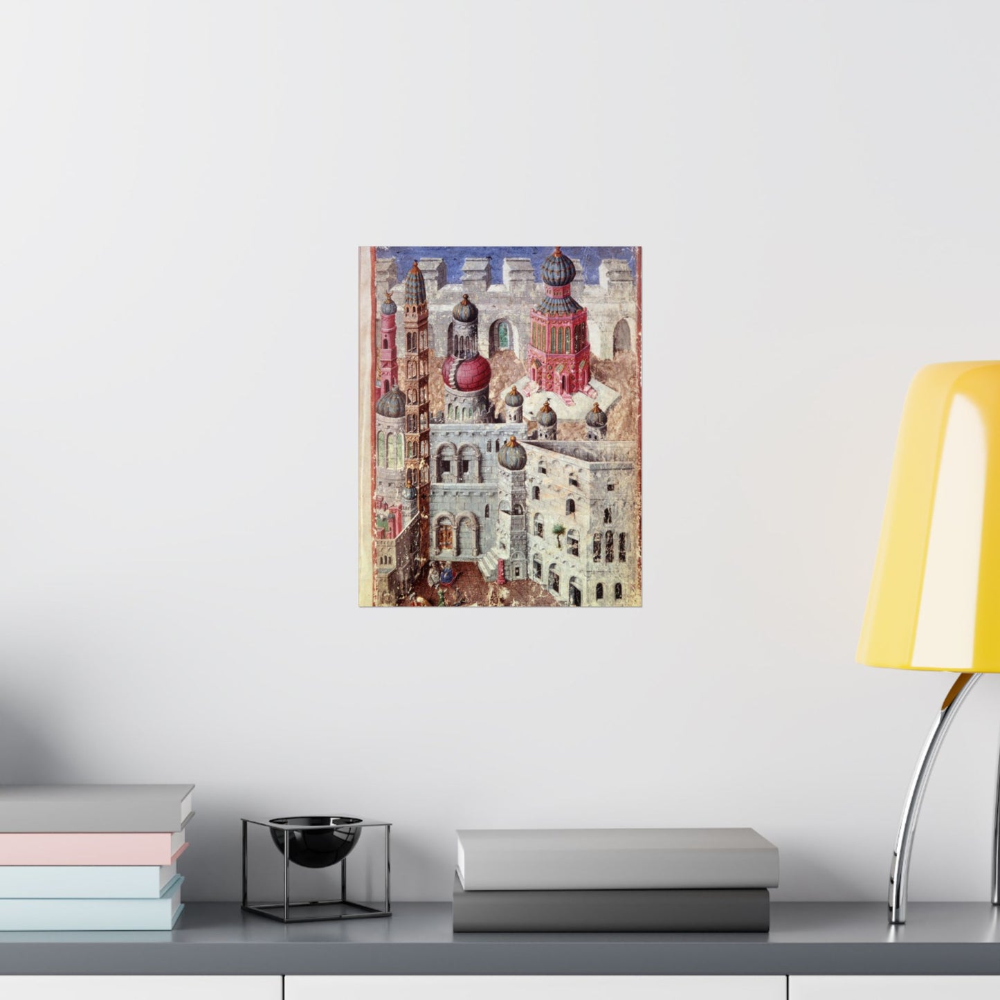 Jerusalem from BL Eg 1070, f. 5 High Quality Matte Wall Art Poster for Home, Office, Classroom