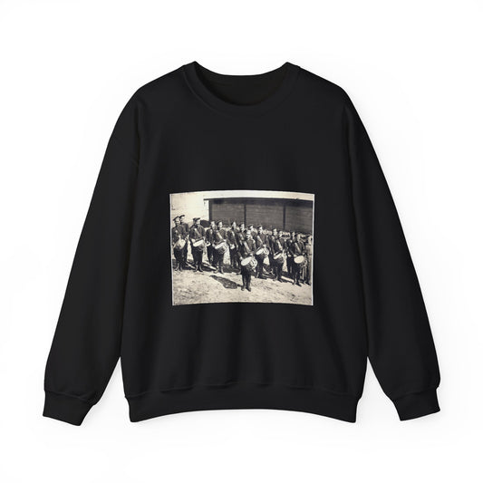 Vladimir, Vokzalnaya Street. A platoon of drummers 10 of the Little Russian Grenadier Regiment. Black Heavy Blend Adult Crew Neck SweatShirt