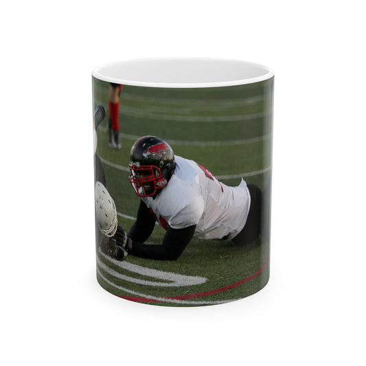 Fred Spencer, Falcons defensive lineman, trips up a Beautiful Novelty Ceramic Coffee Mug 11oz
