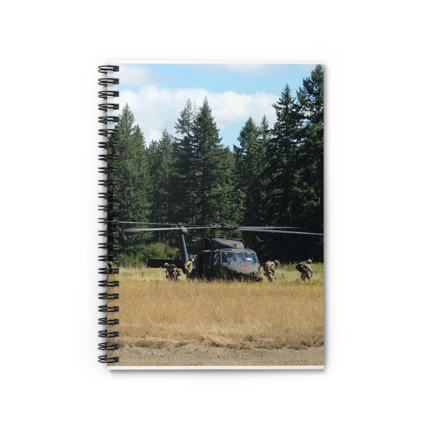 Tactical Air Control Party Airmen take up positions Spiral Bound Ruled Notebook with Printed Cover