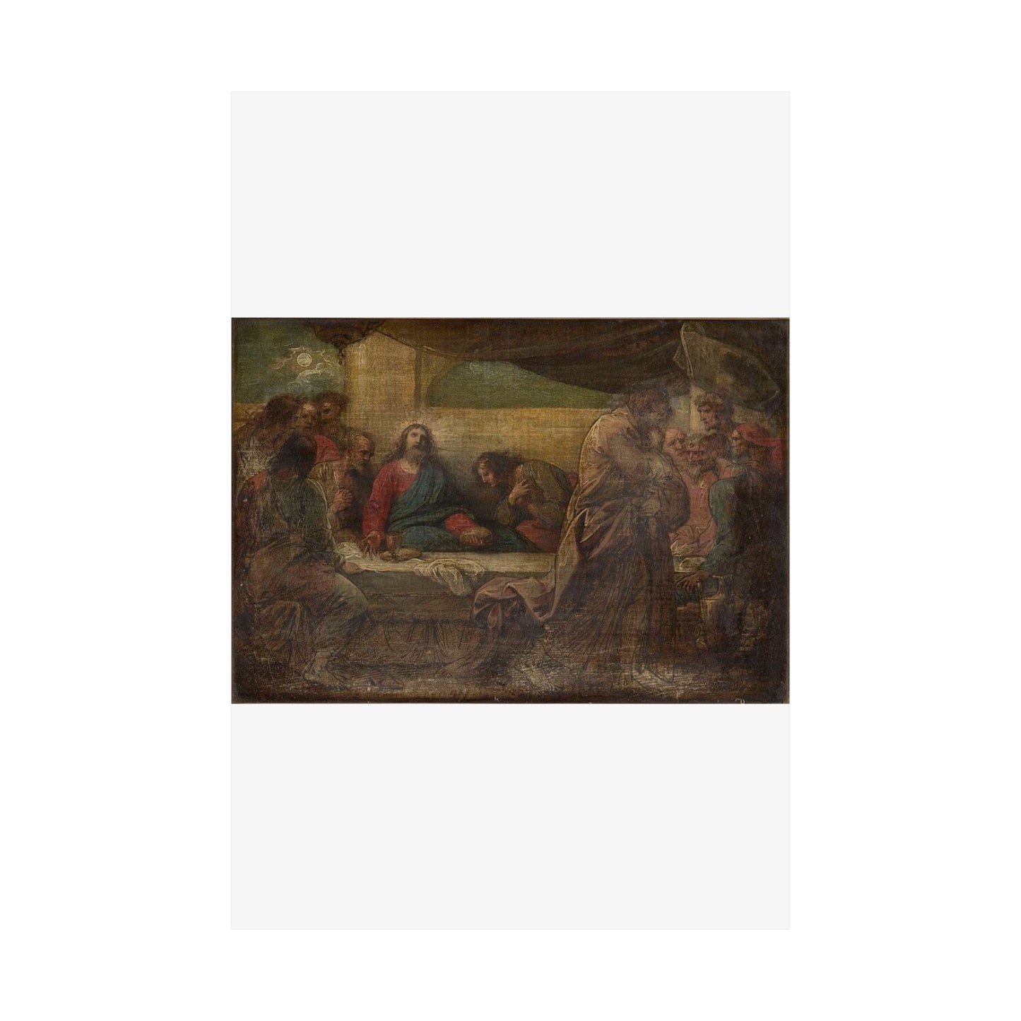 Second Sketch for The Last Supper by Benjamin West 1786 High Quality Matte Wall Art Poster for Home, Office, Classroom