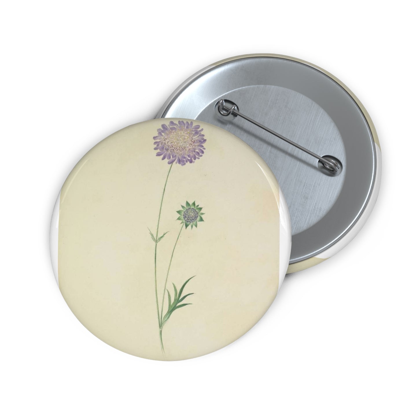 Scabiosa by Lydia Penrose Pin Buttons with Crisp Design