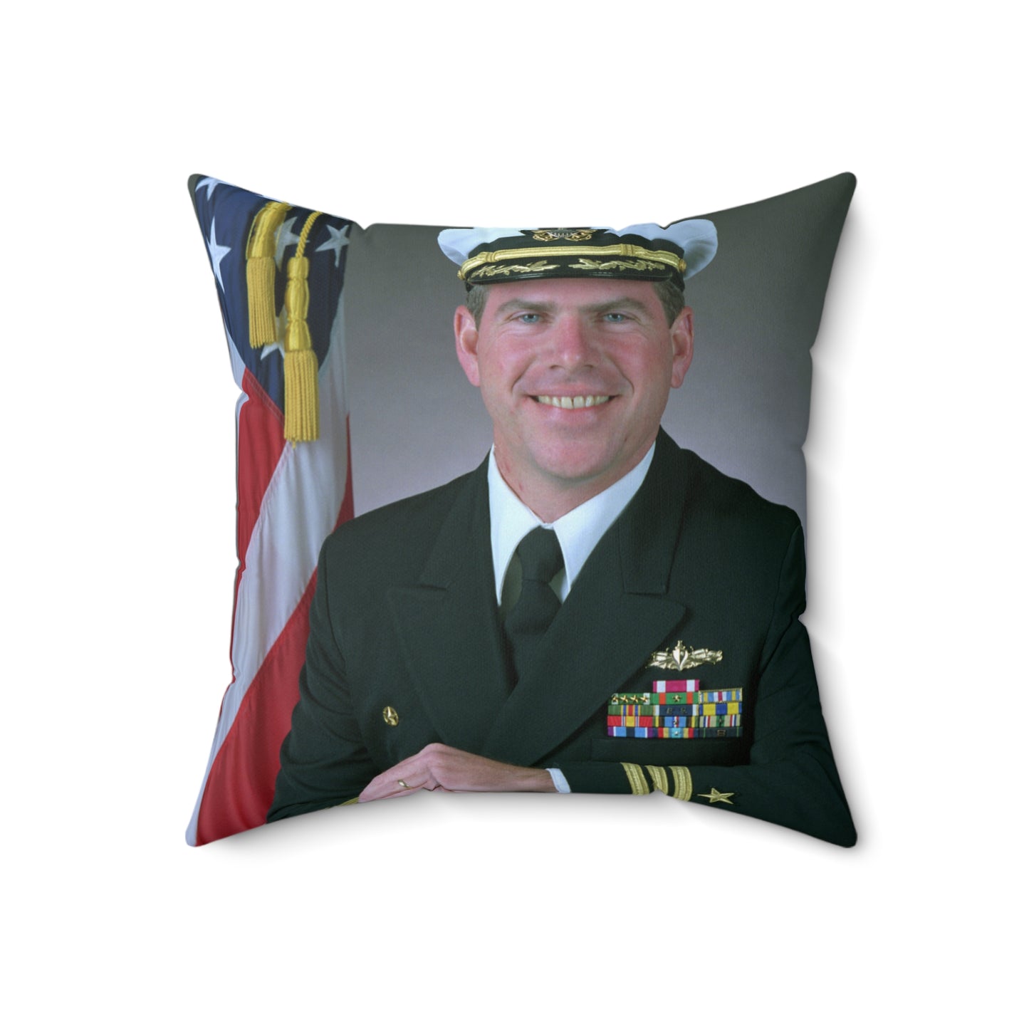 Commander Theodore J. Hoffman, USN Decorative Accent Square Pillow