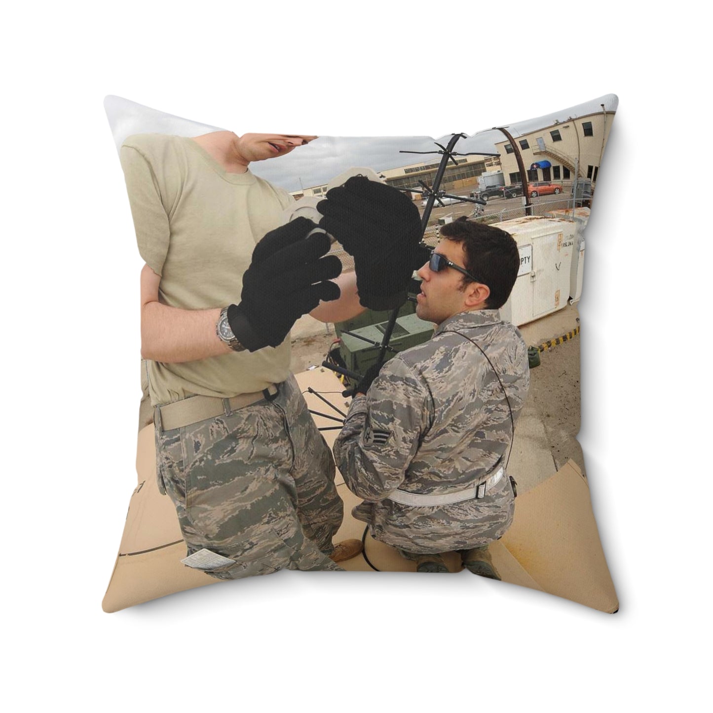 U.S. Air Force Master Sgt. Joseph Verant and Senior Decorative Accent Square Pillow