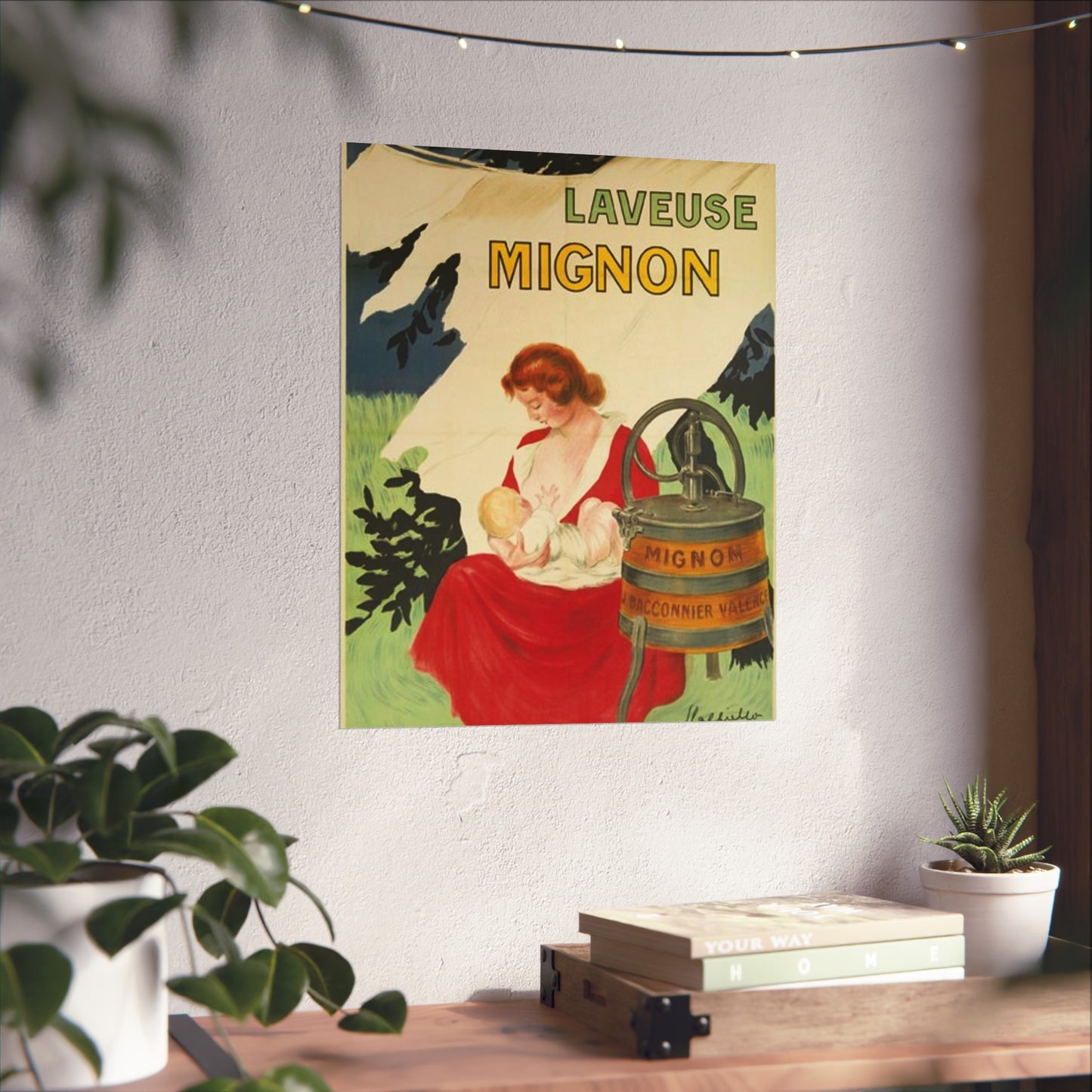 Affiche Laveuse Mignon - Art nouveau public domain image High Quality Matte Wall Art Poster for Home, Office, Classroom