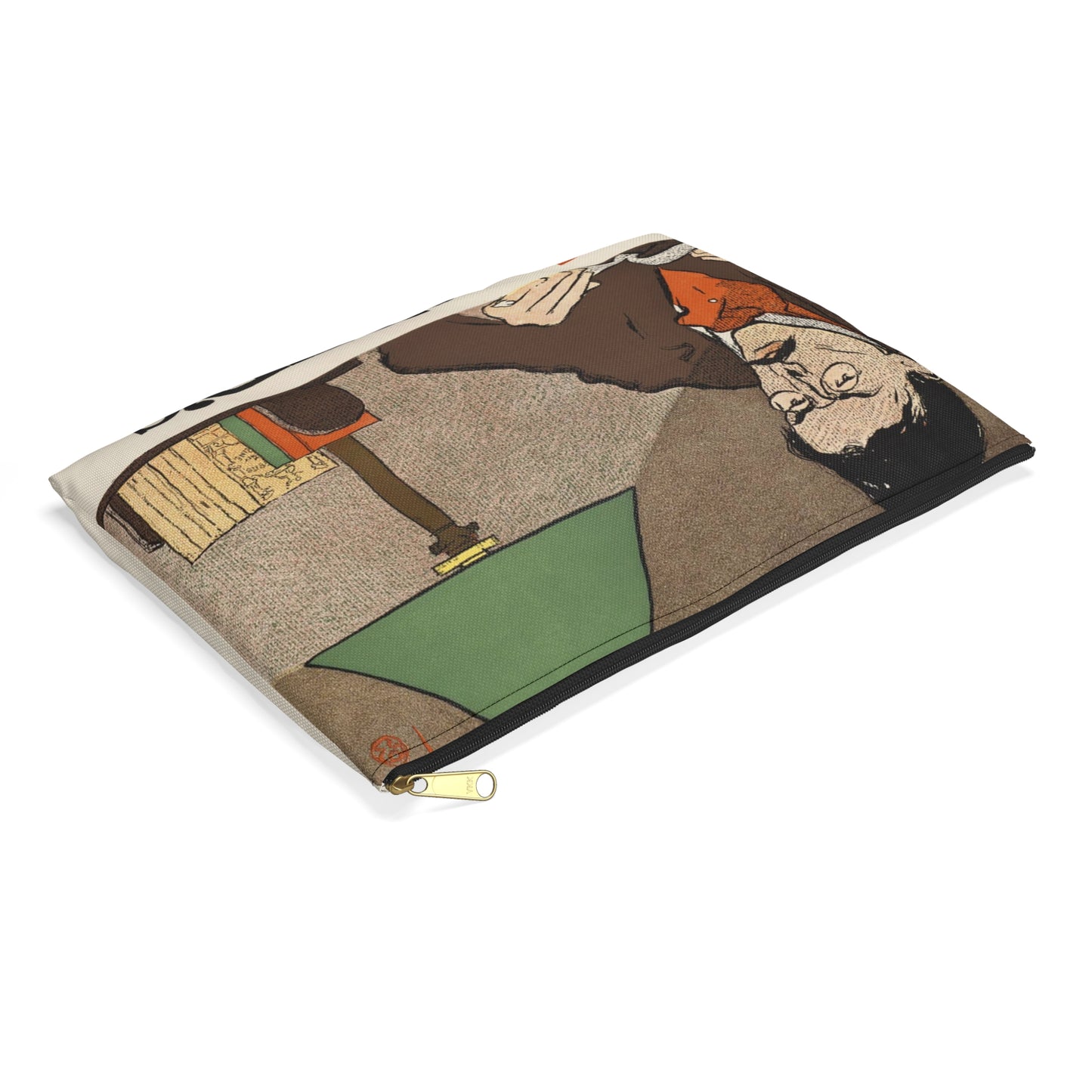 Edward Penfield - Harper's 1897, Art Nouveau poster Large Organizer Pouch with Black Zipper