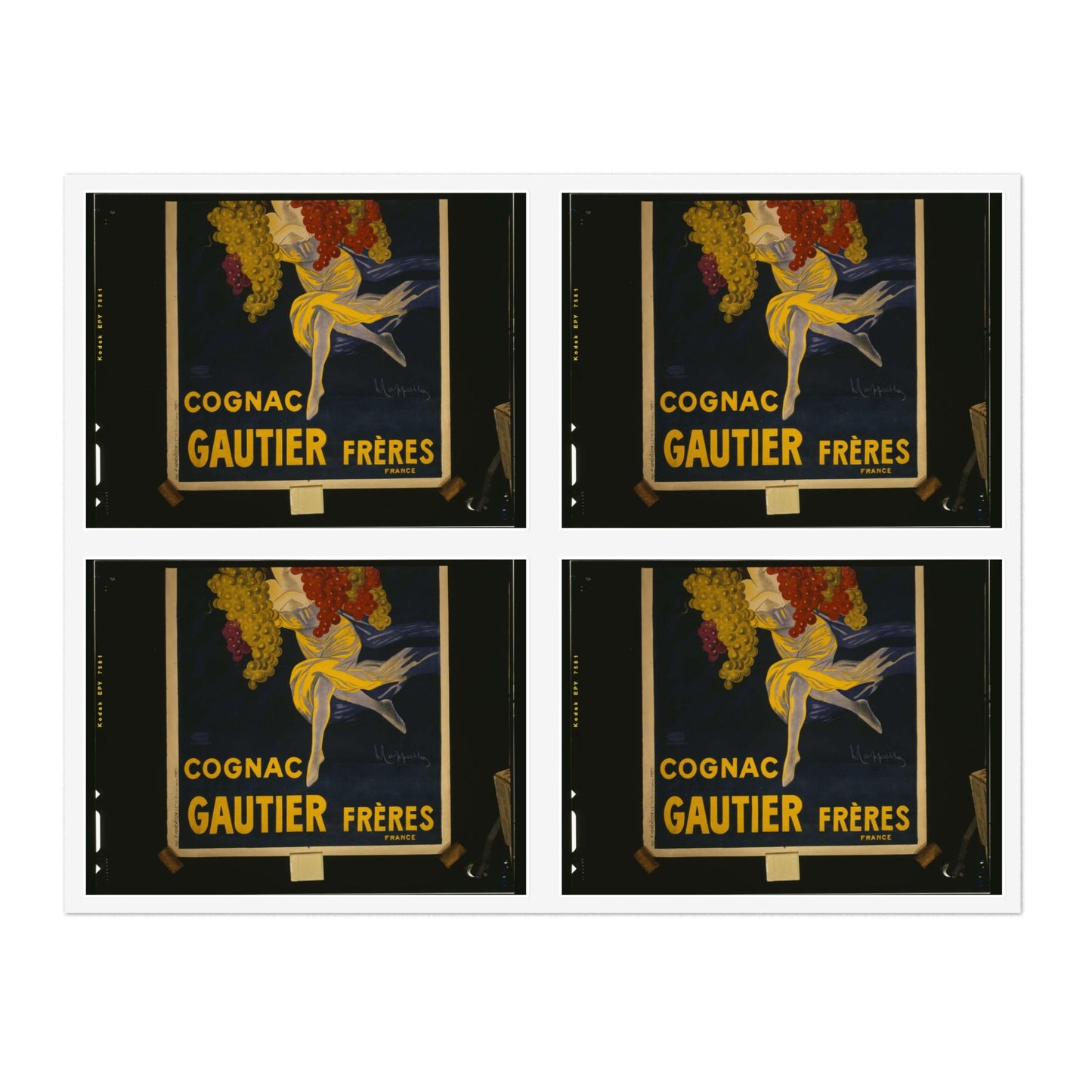 Cognac Gautier Frères France / L. Cappiello. Laminated UV Protective Vinyl Stickers