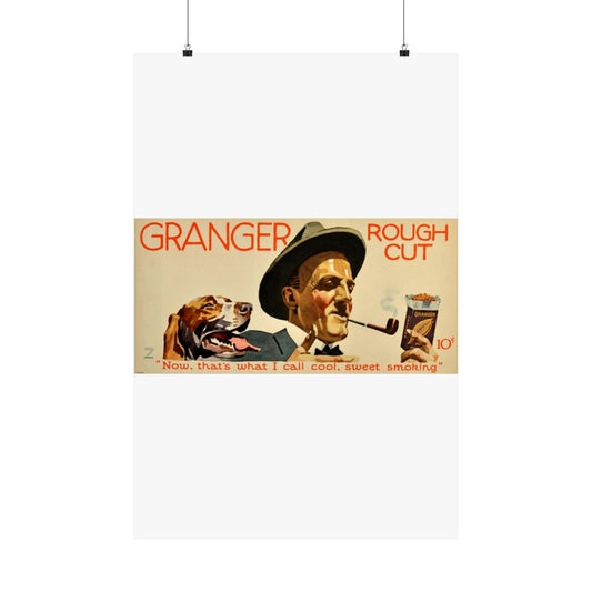 Granger Rough Cut. „Now, that's what I call cool, sweet smoking“, 1923, poster 1 High Quality Matte Wall Art Poster for Home, Office, Classroom