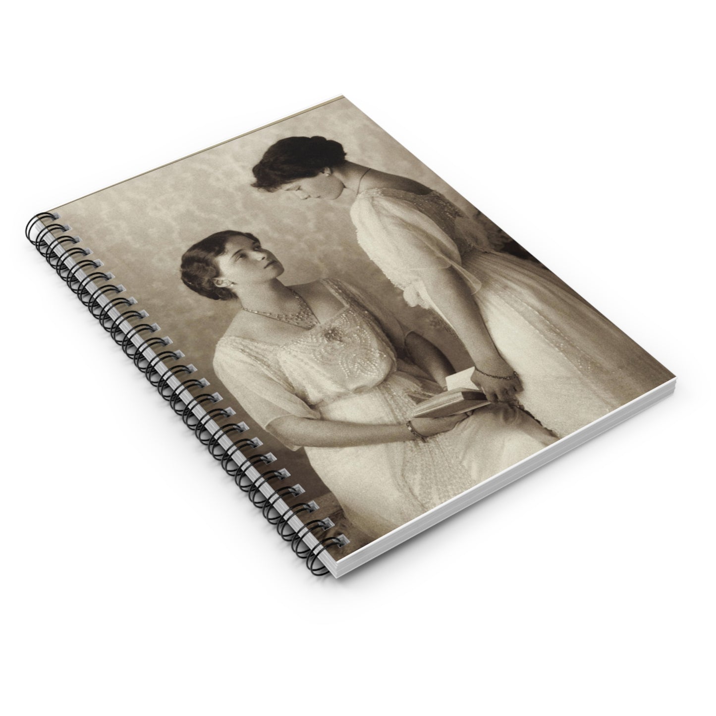 Grand Duchesses Olga and Tatiana. 1913. Spiral Bound Ruled Notebook with Printed Cover