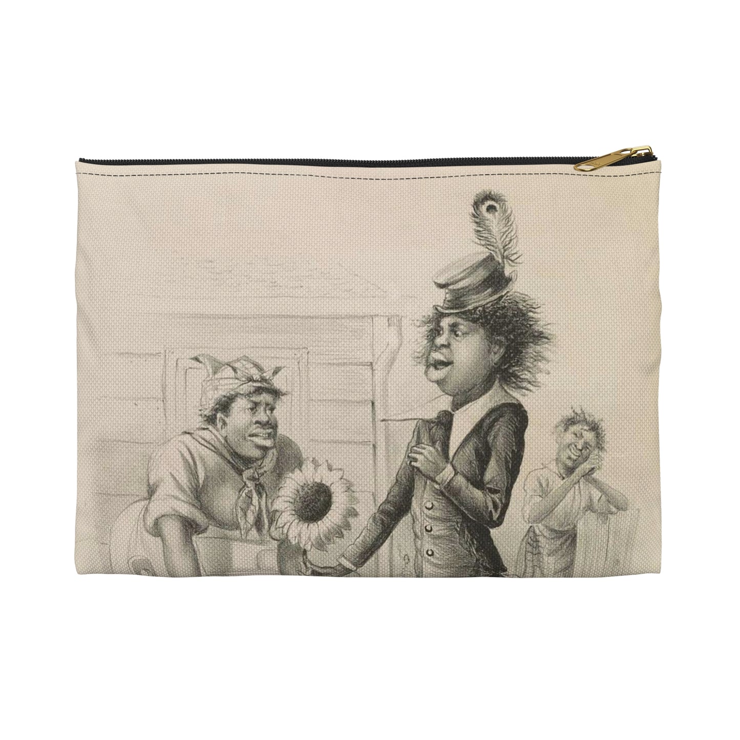 The aesthetic craze - Print, Library of Congress collection Large Organizer Pouch with Black Zipper