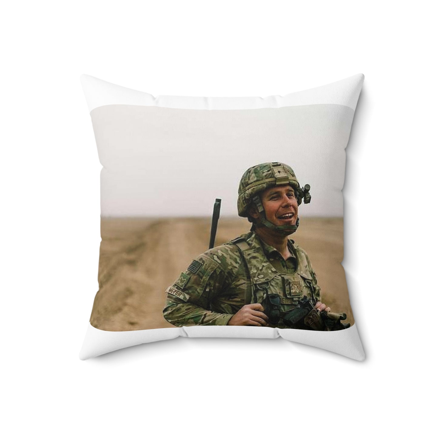 U.S. Air Force Staff Sgt. Andrew Meyer, 821st Contingency Decorative Accent Square Pillow