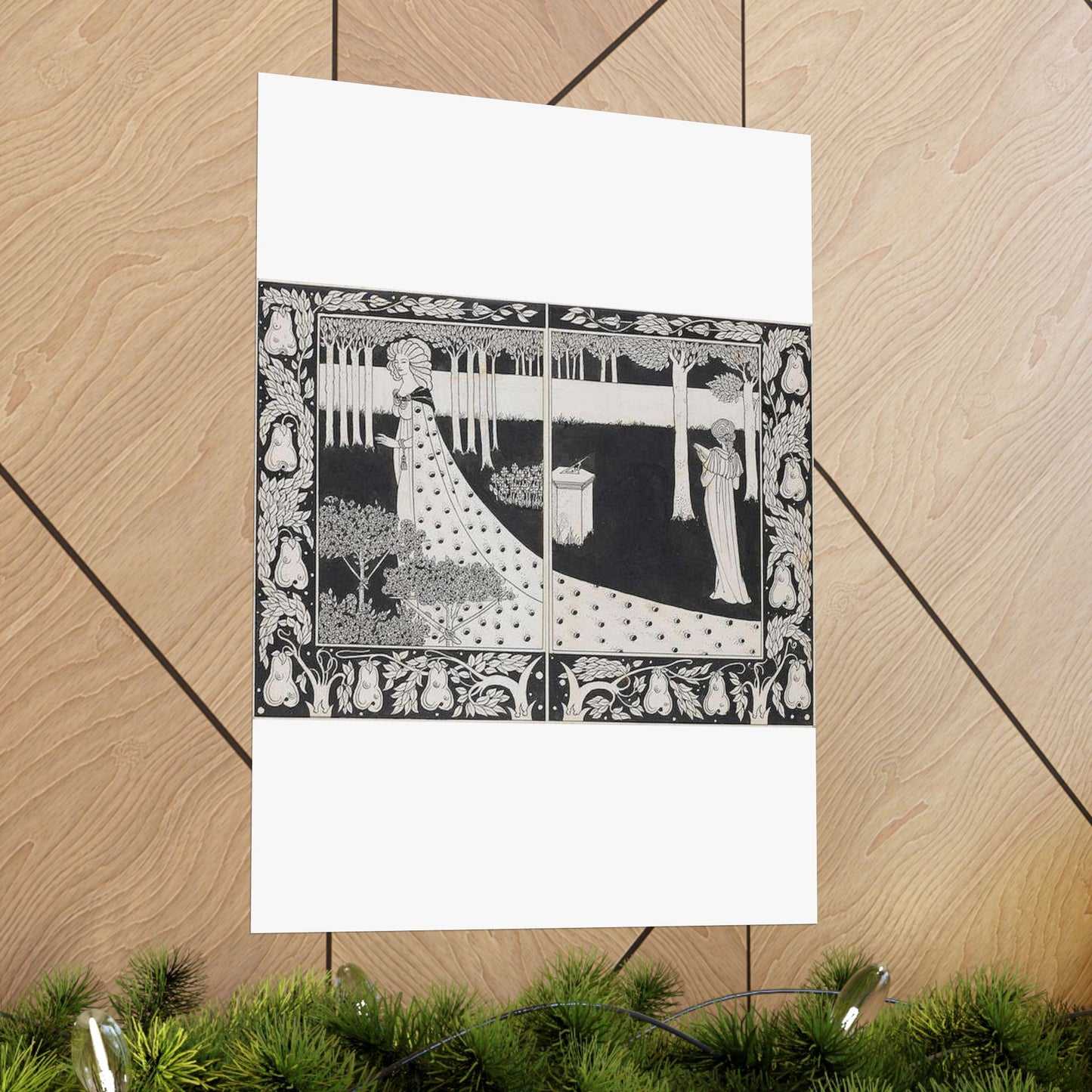 Aubrey Beardsley - La Beale Isould at Joyous Gard High Quality Matte Wall Art Poster for Home, Office, Classroom