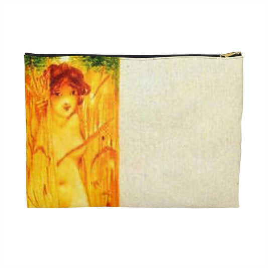 Kirchner - from-arcadia - Art nouveau public domain image Large Organizer Pouch with Black Zipper