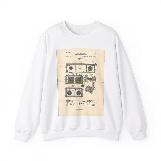 Patent Case File No. 577,369, Stenographer's Cabinet, Inventor- Arthur F. McIntire - DPLA - 2e93a65db0801a68cfced8a4f92d4df6 (page 39) White Heavy Blend Adult Crew Neck SweatShirt