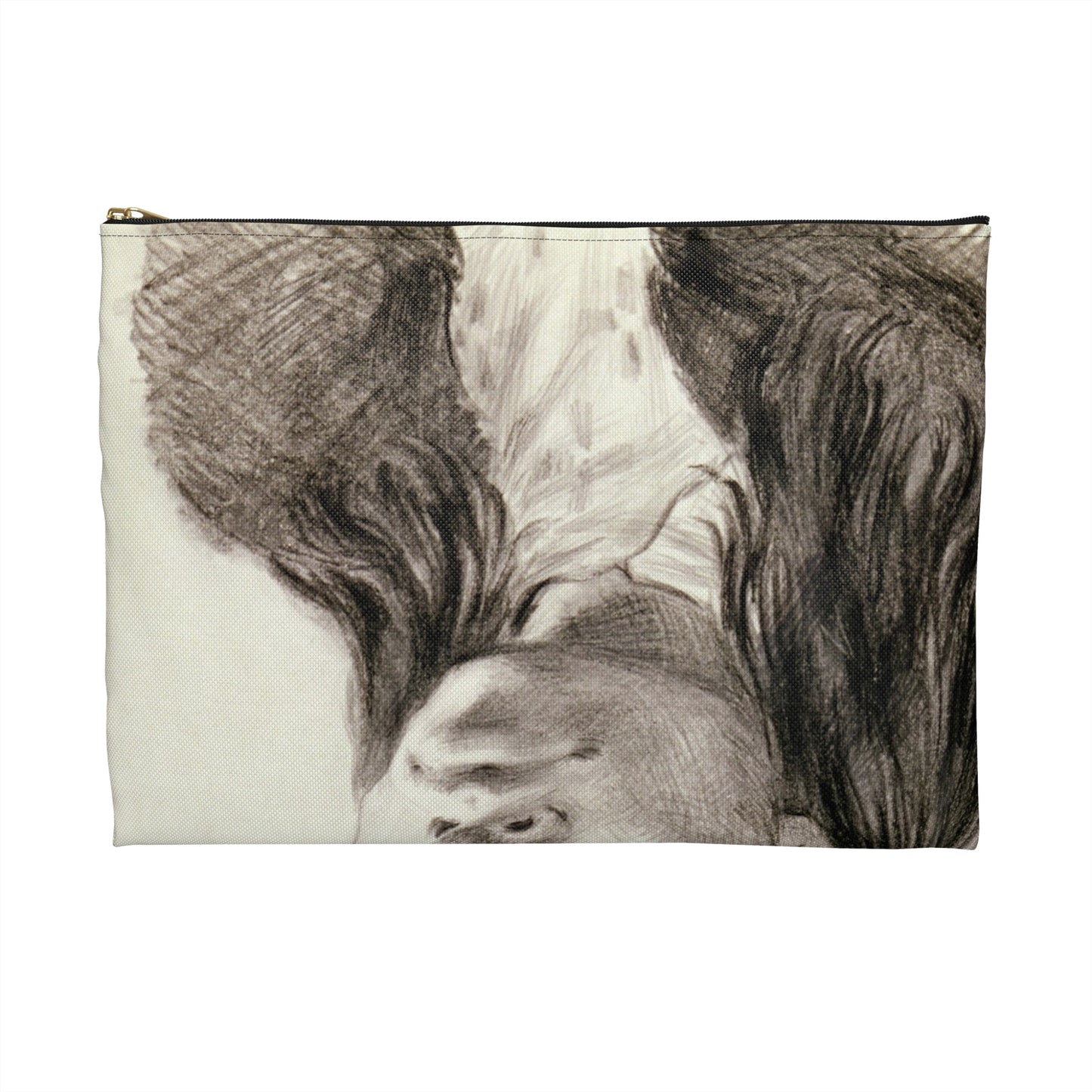 Artwork: "Student," China, 1945- Artist: John G. Hanlen Large Organizer Pouch with Black Zipper