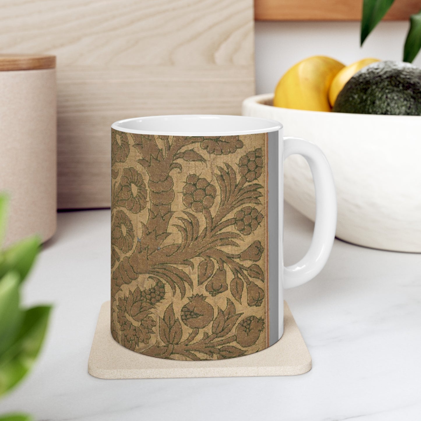 Fragment with Sempervivum tectorum motif Beautiful Novelty Ceramic Coffee Mug 11oz