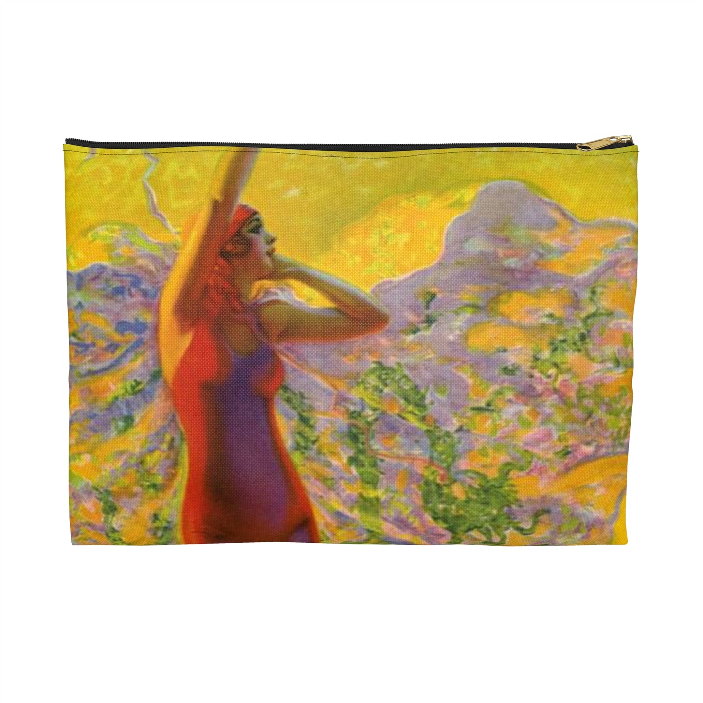 “Golden Glory” by Edward Mason Eggleston, 1929 Large Organizer Pouch with Black Zipper