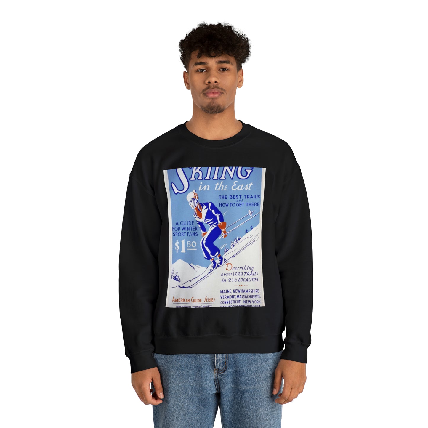 Skiing in the East The best trails and how to get there : A guide for winter sport fans : Describing over 1000 trails in 216 localities. Black Heavy Blend Adult Crew Neck SweatShirt