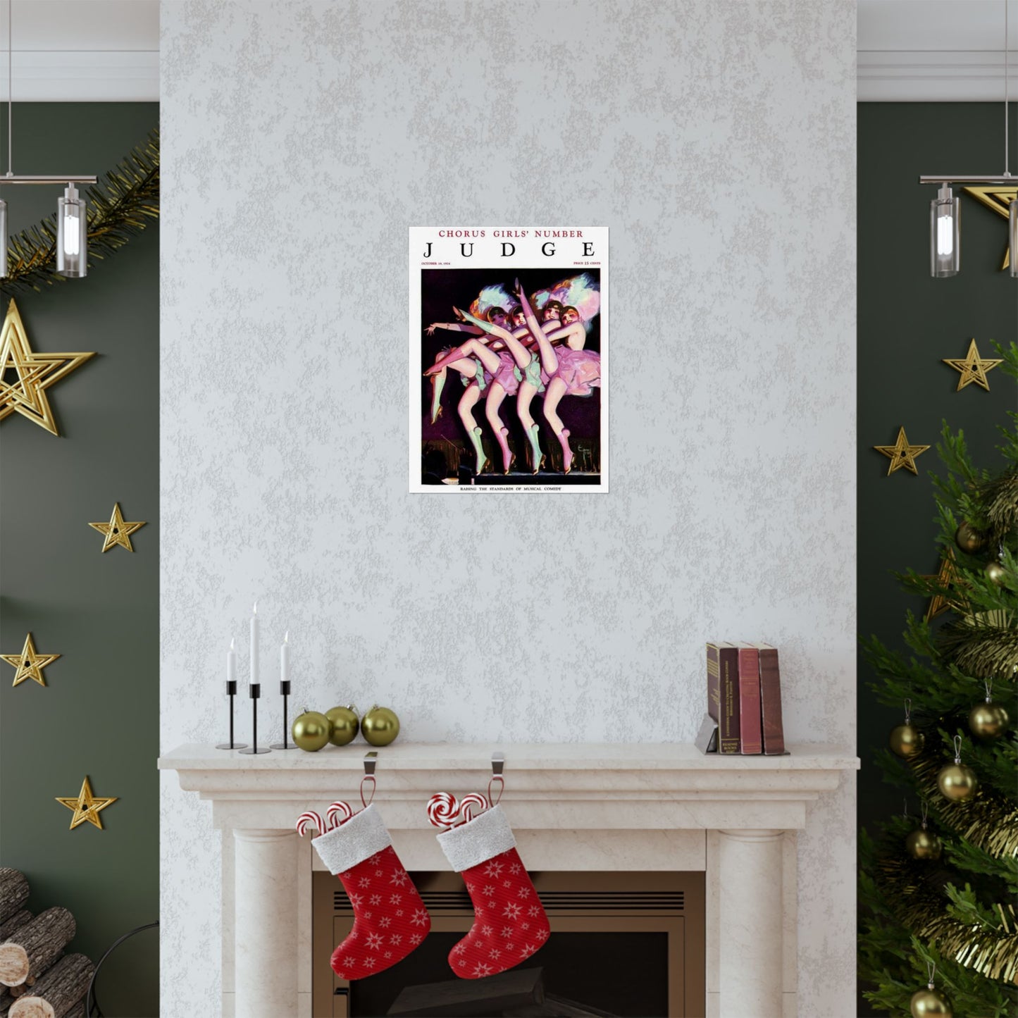 JudgeMagazine18Oct1924 - Art Deco public domain image High Quality Matte Wall Art Poster for Home, Office, Classroom