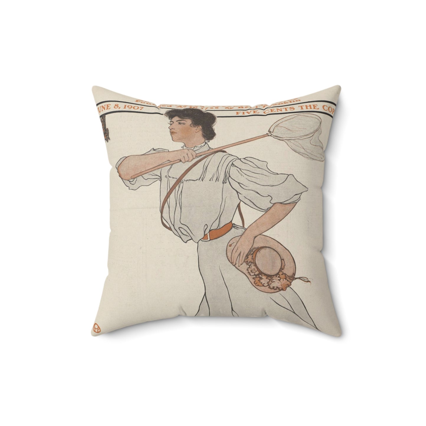 The Saturday evening post, June 8, 1907 Decorative Accent Square Pillow