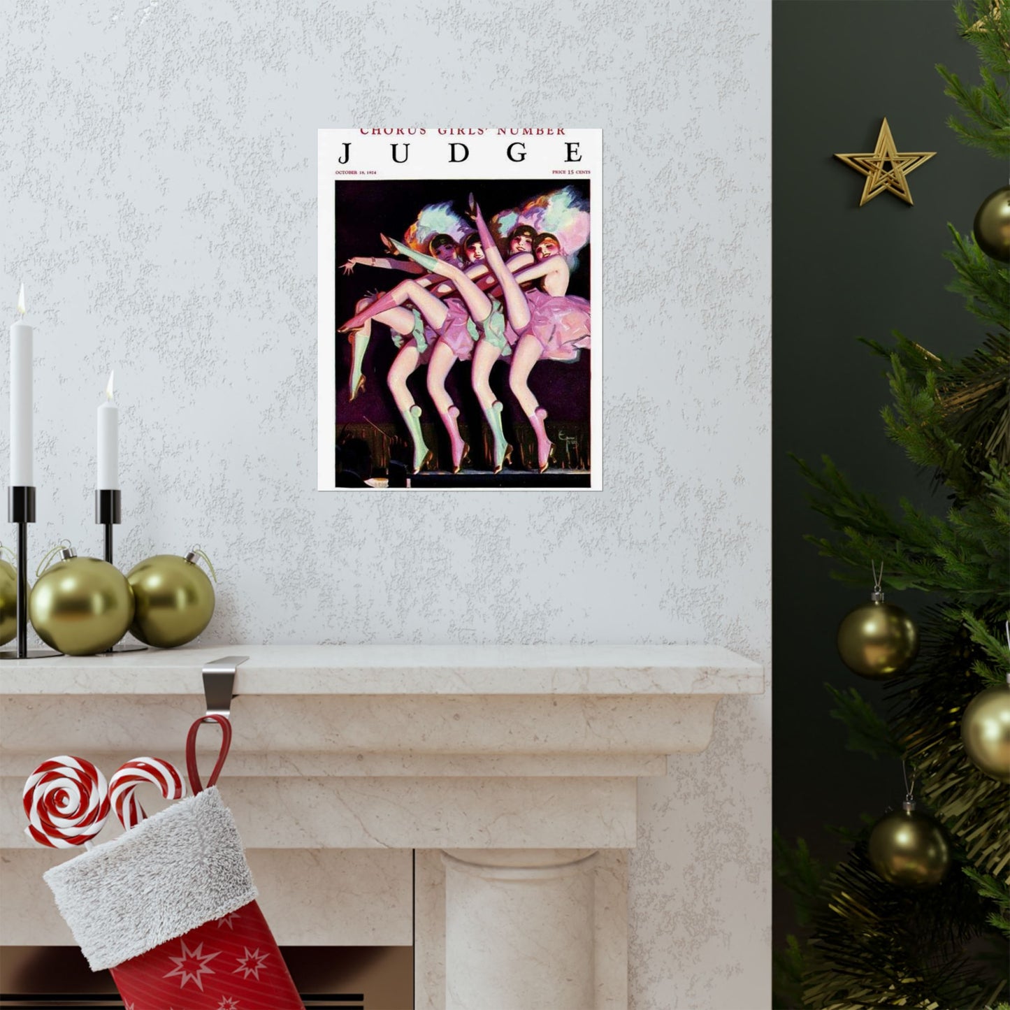 JudgeMagazine18Oct1924 - Art Deco public domain image High Quality Matte Wall Art Poster for Home, Office, Classroom