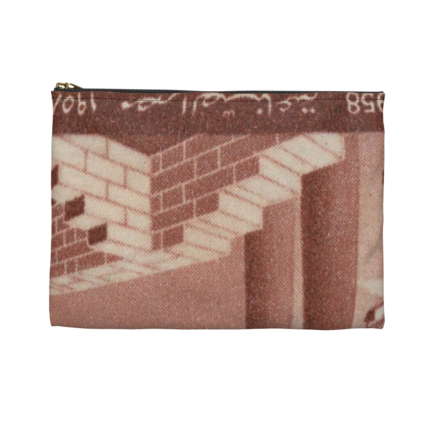 Frimärke ur Gösta Bodmans filatelistiska motivsamling, påbörjad 1950.Frimärke från Förenade Arabstaterna, 1958. Motiv av cement- och byggindustri i Egypten. Large Organizer Pouch with Black Zipper