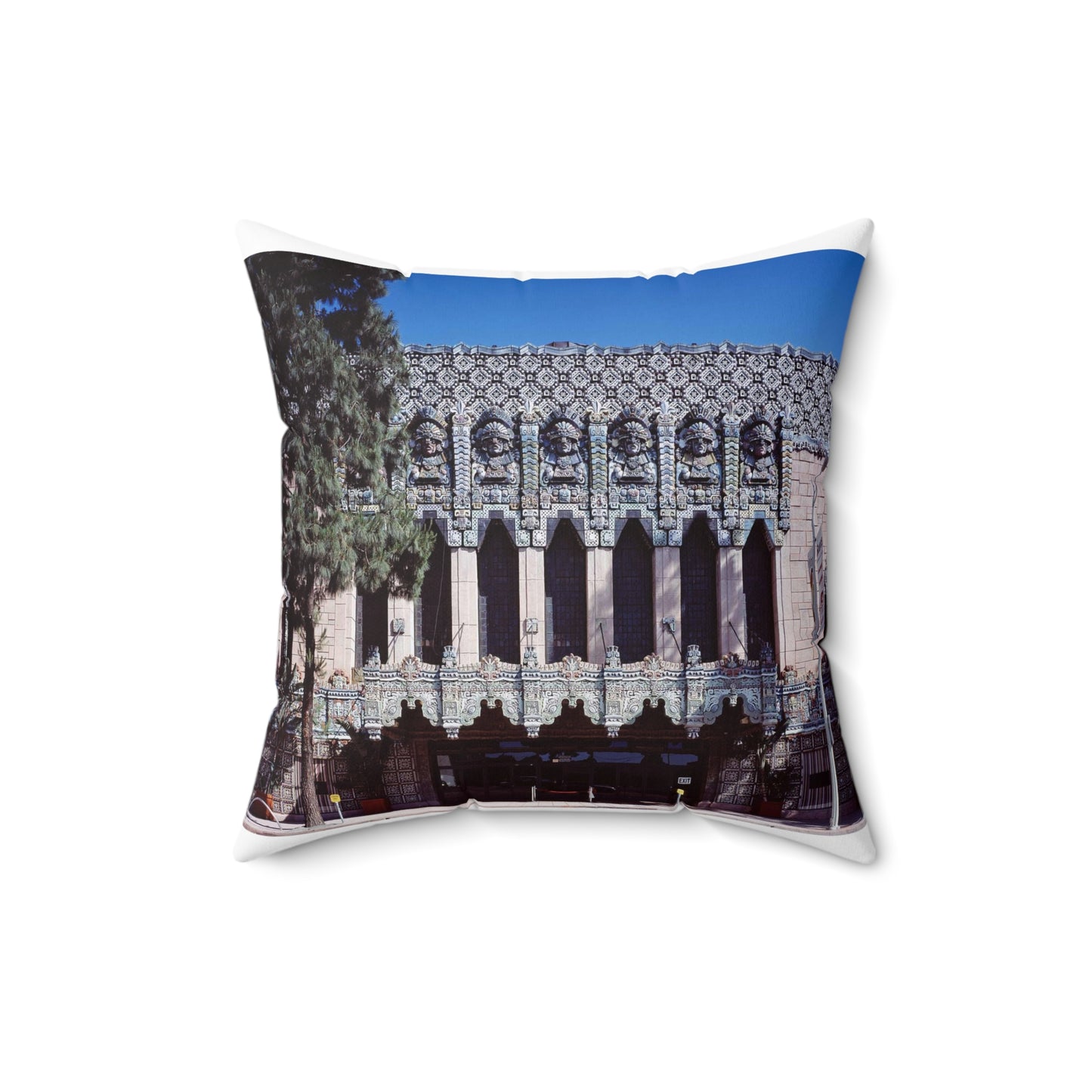 Photographs of buildings in Los Angeles, California and the surrounding area Decorative Accent Square Pillow