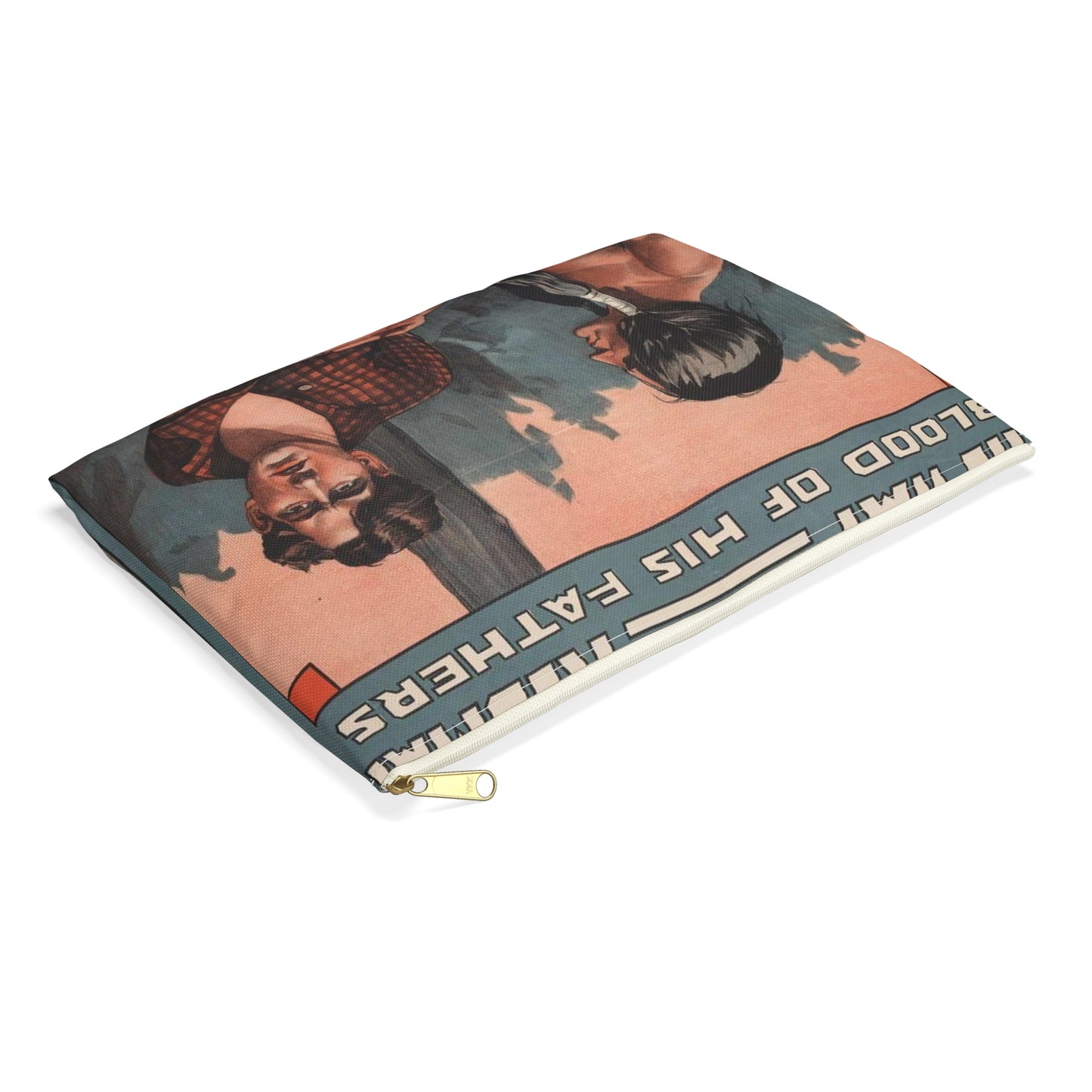 The way of the redman Blood of his fathers. Large Organizer Pouch with Black Zipper