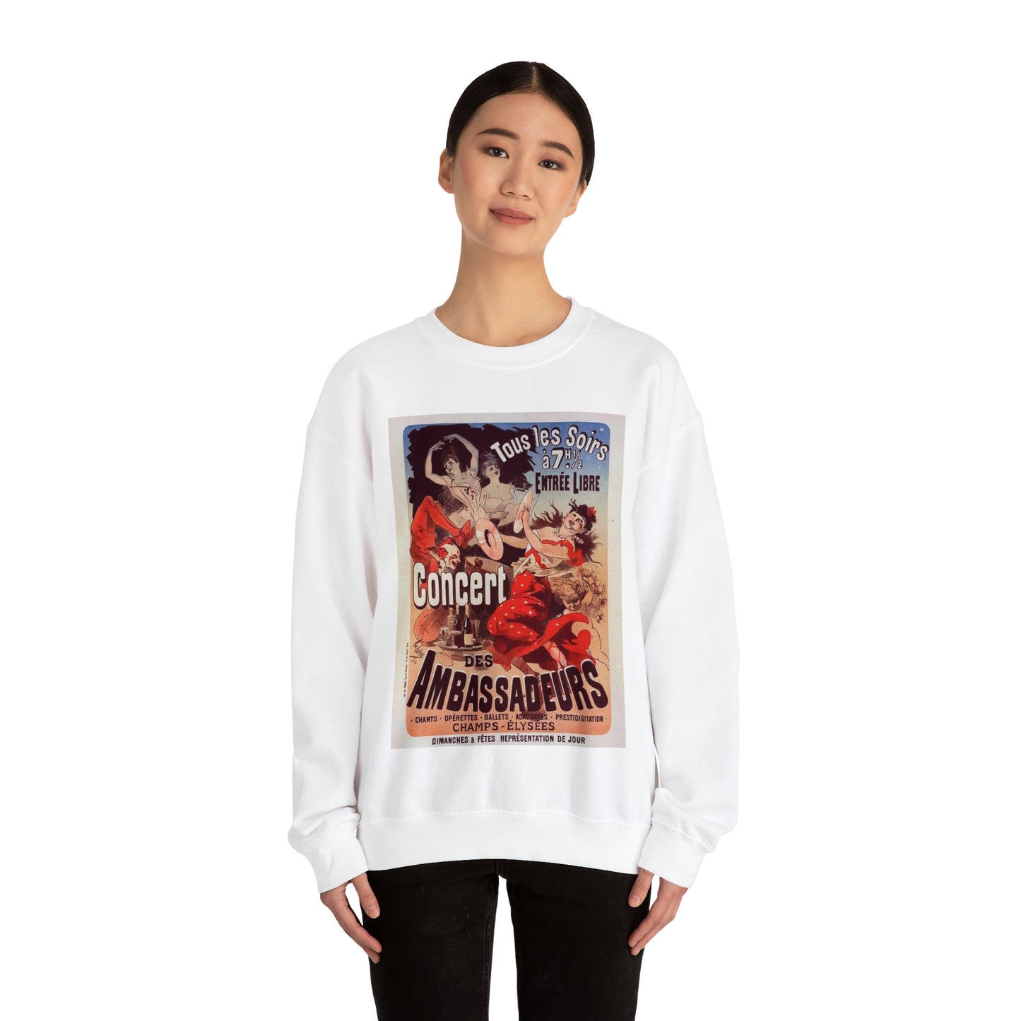 Affiche pour le "Concert des Ambassadeurs". White Heavy Blend Adult Crew Neck SweatShirt