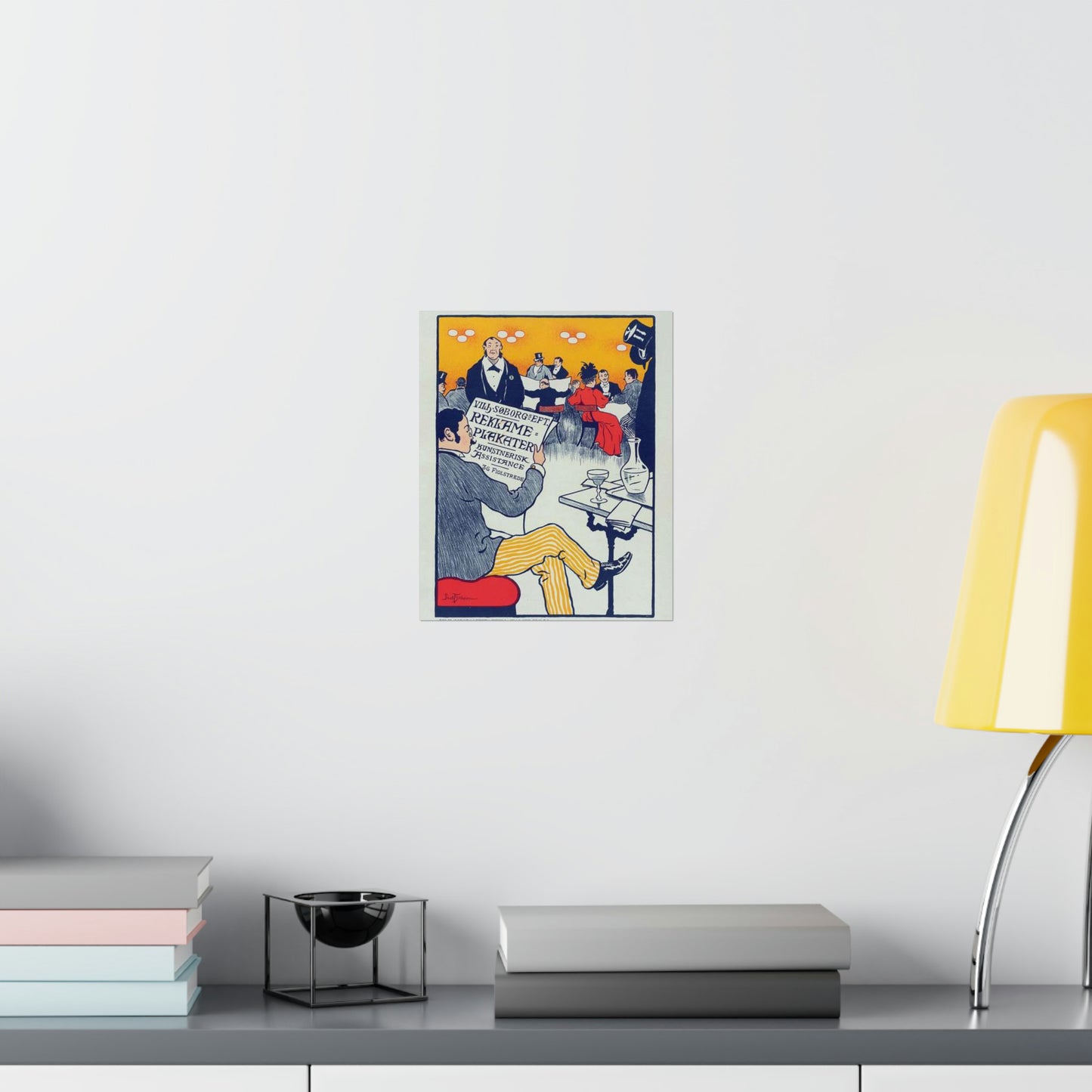 Affiche danoise pour les "Affiches artistiques Wilh. Söborg". High Quality Matte Wall Art Poster for Home, Office, Classroom