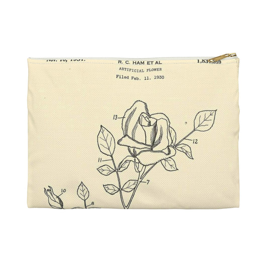 Patent Case File No. 1,831,559, Artificial Flower, Inventor(s)- Robert C. Ham and Marion T. Ham. - DPLA - 08745302078898b8870d70b04cb216a9 (page 5) Large Organizer Pouch with Black Zipper