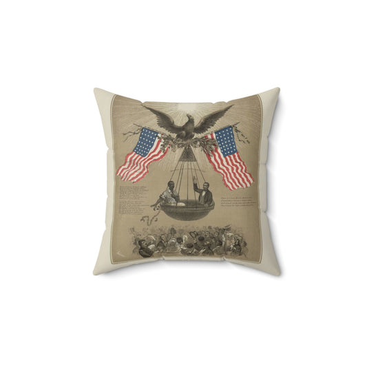 The American Declaration of Independence illustrated / Fabronious ; designed by R. Thayer ; L. Prang & Co. Lith., Boston. Decorative Accent Square Pillow