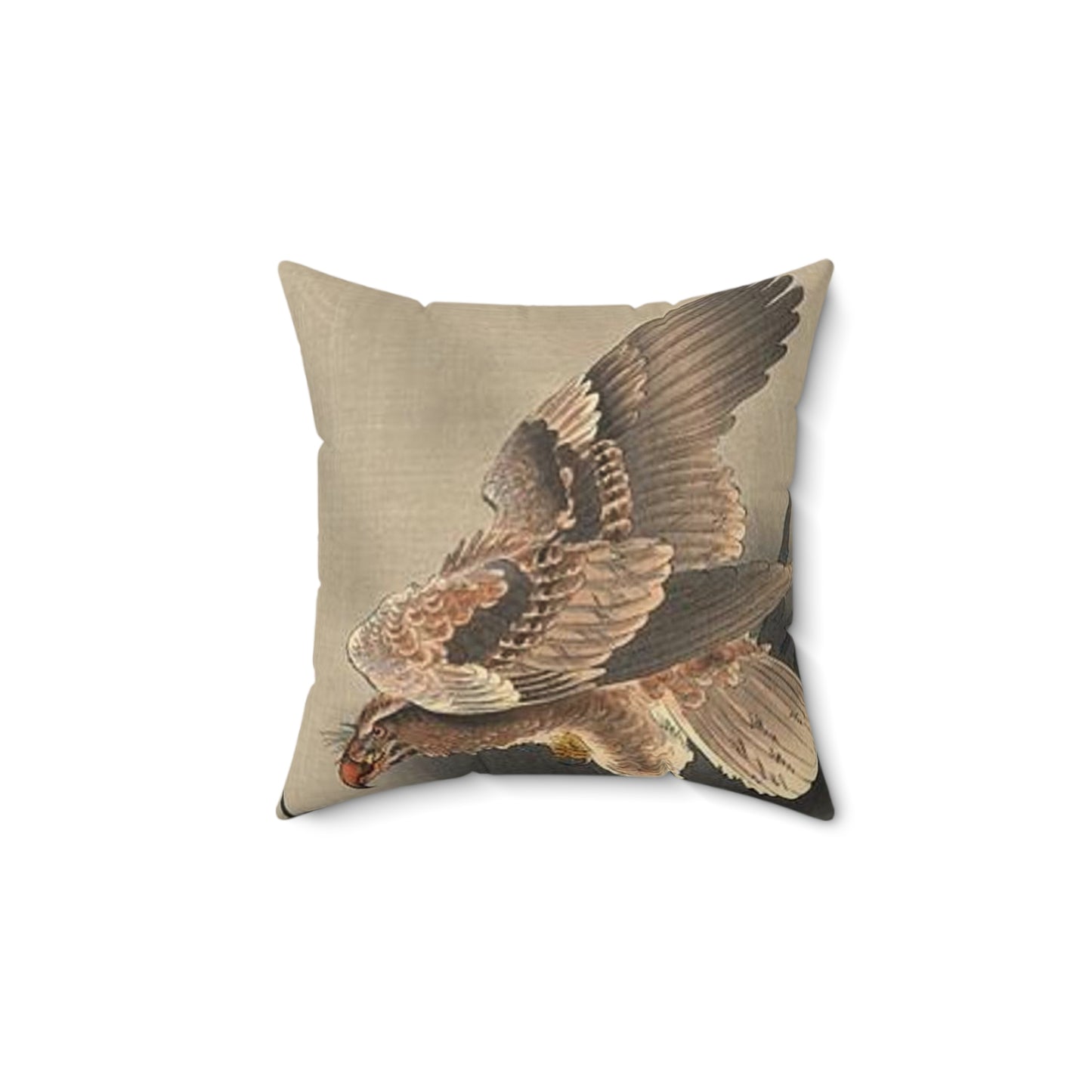 Koson - swooping-eagle, Ohara Koson Decorative Accent Square Pillow