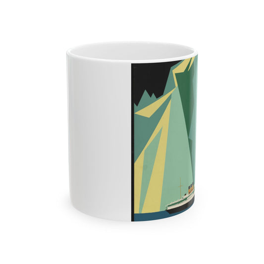 Alaska. Vintage Travel Poster., Art Deco Poster Beautiful Novelty Ceramic Coffee Mug 11oz