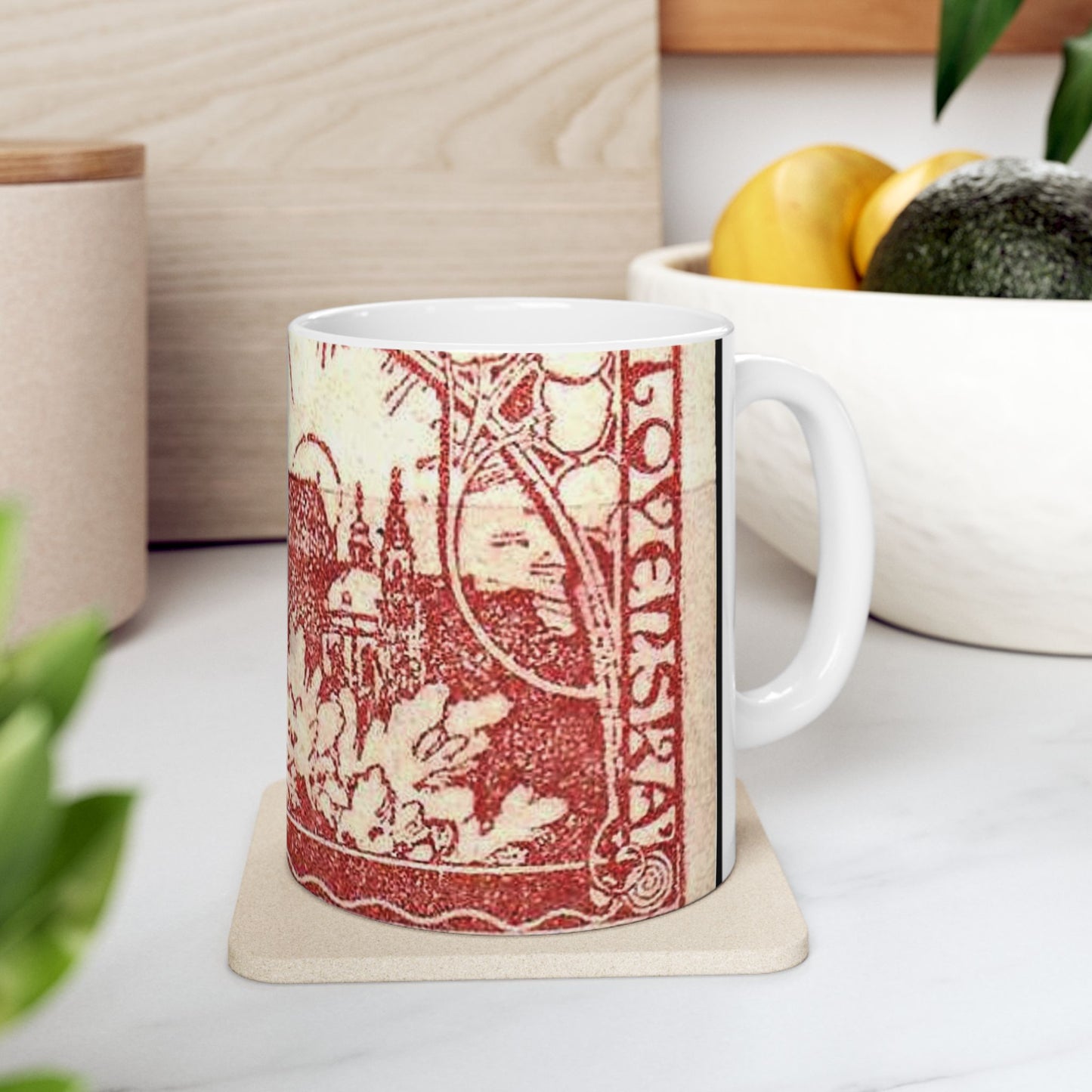 Ceskoslovensko1918hradcany100h-typeB - postal stamp Beautiful Novelty Ceramic Coffee Mug 11oz