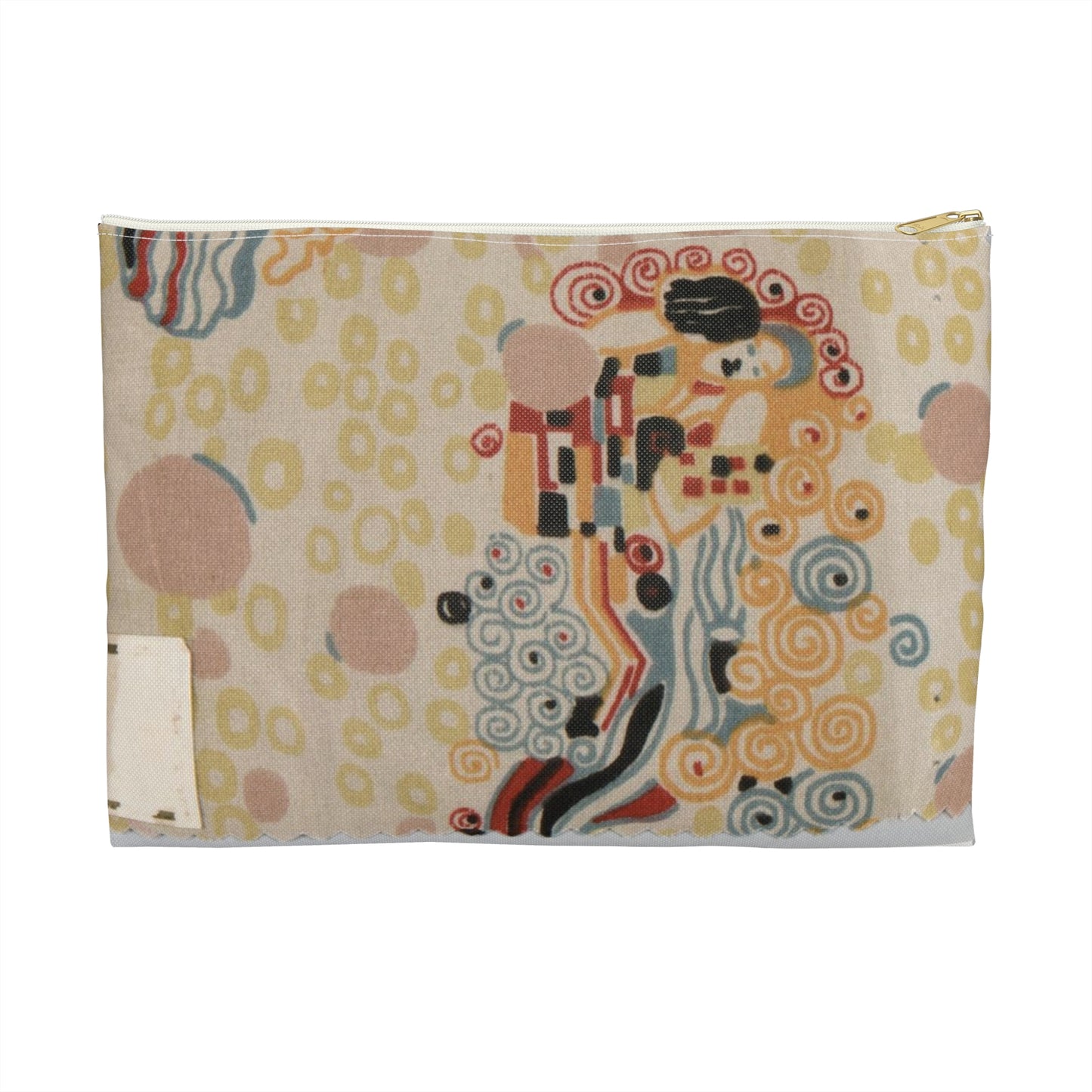 Textile sample - Public domain dedication image Large Organizer Pouch with Black Zipper