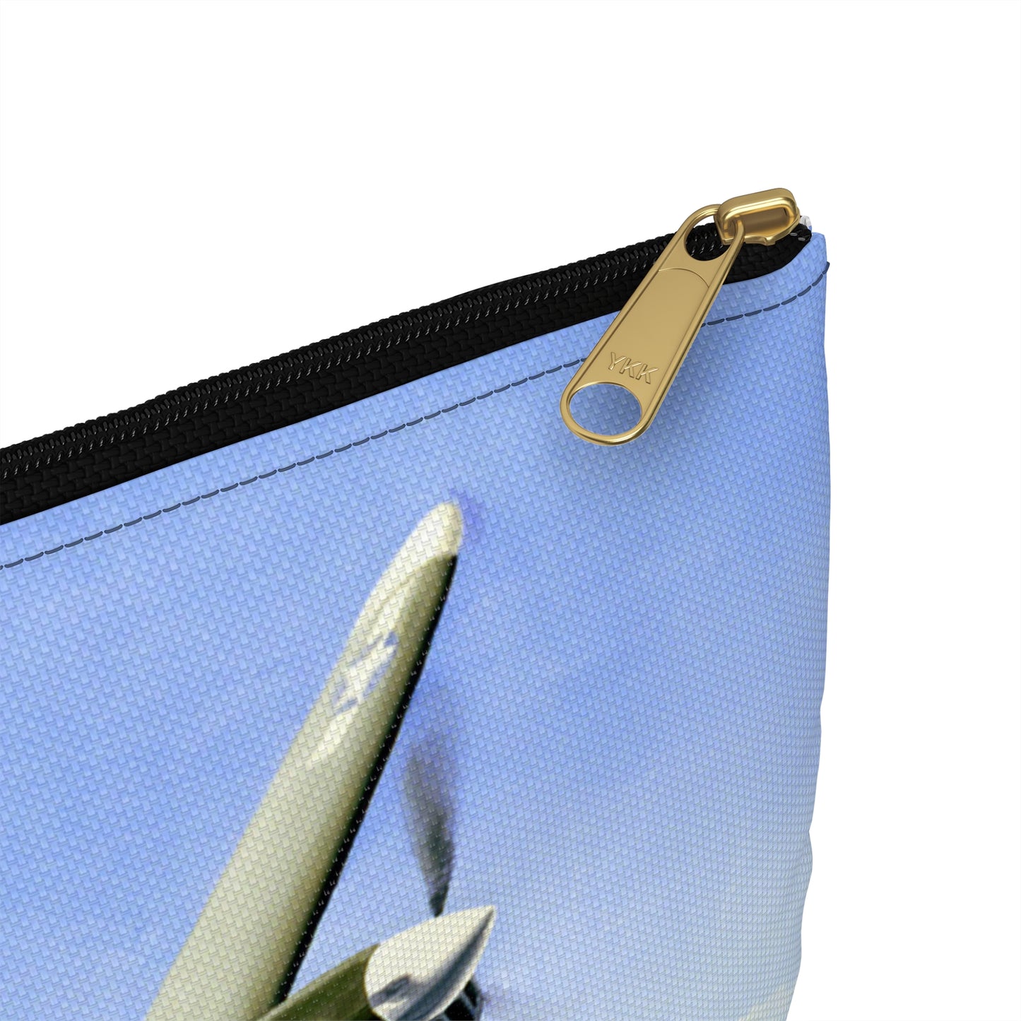 Artwork: "P-38 Lightning Artist: Dick Kramer (US Air Force Art Collection) Large Organizer Pouch with Black Zipper