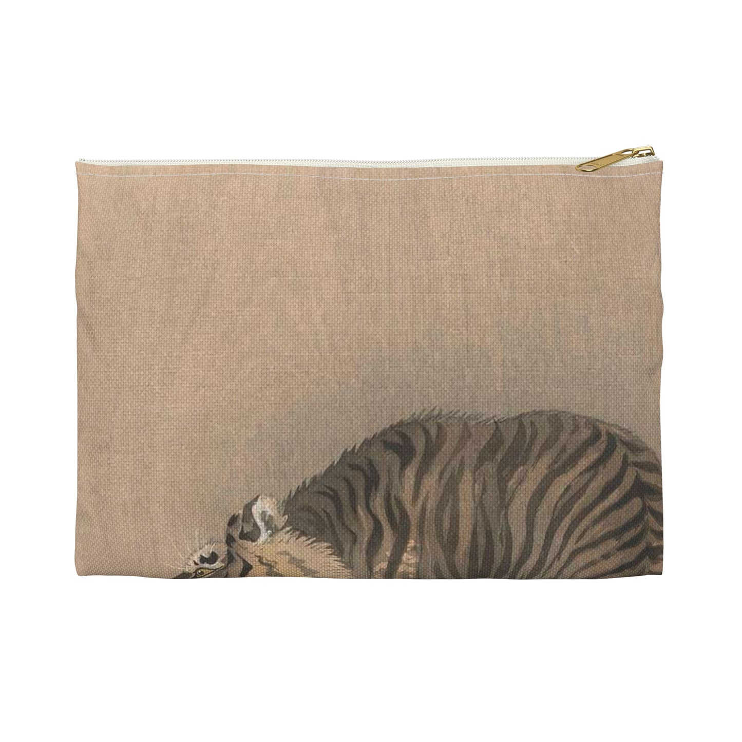 Brullende tijger, Ohara Koson - Rijksmuseum public domain dedication image Large Organizer Pouch with Black Zipper