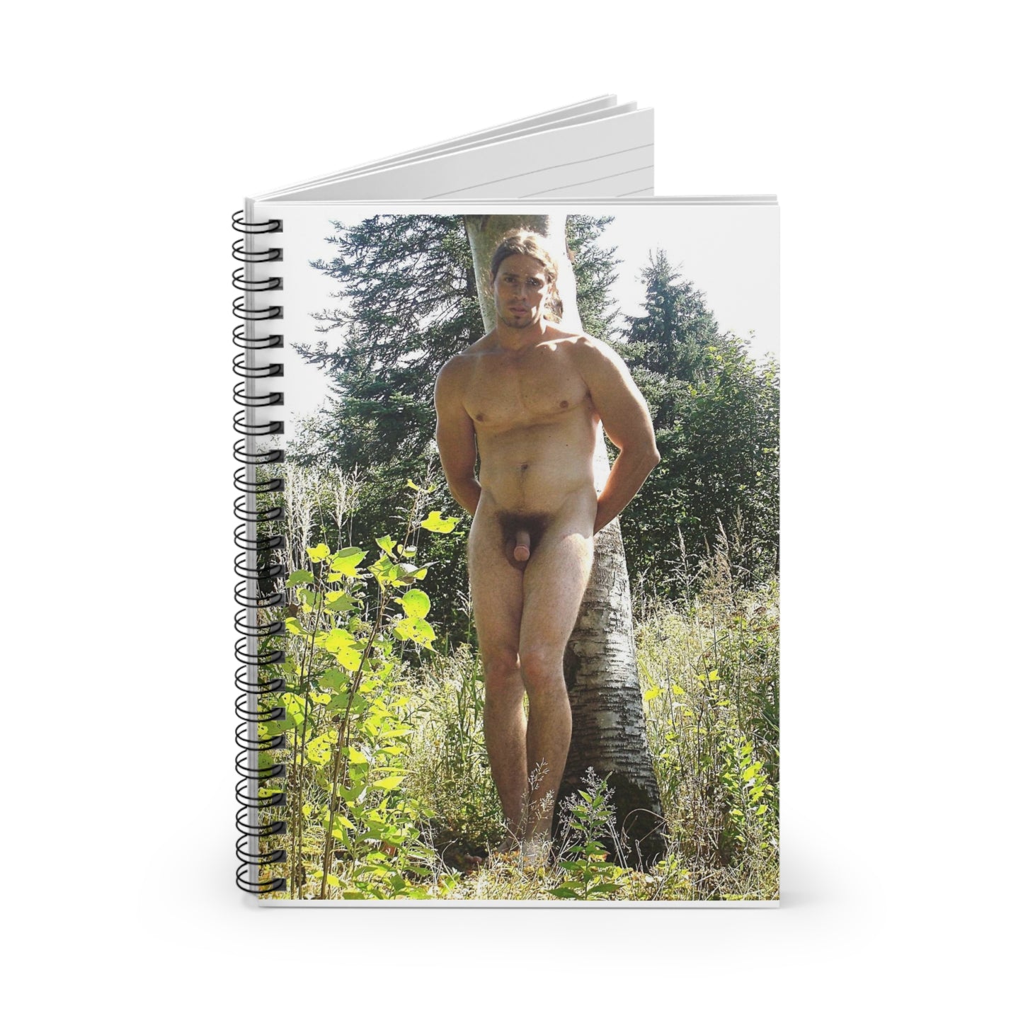 Naturist in summer 1988 Spiral Bound Ruled Notebook with Printed Cover