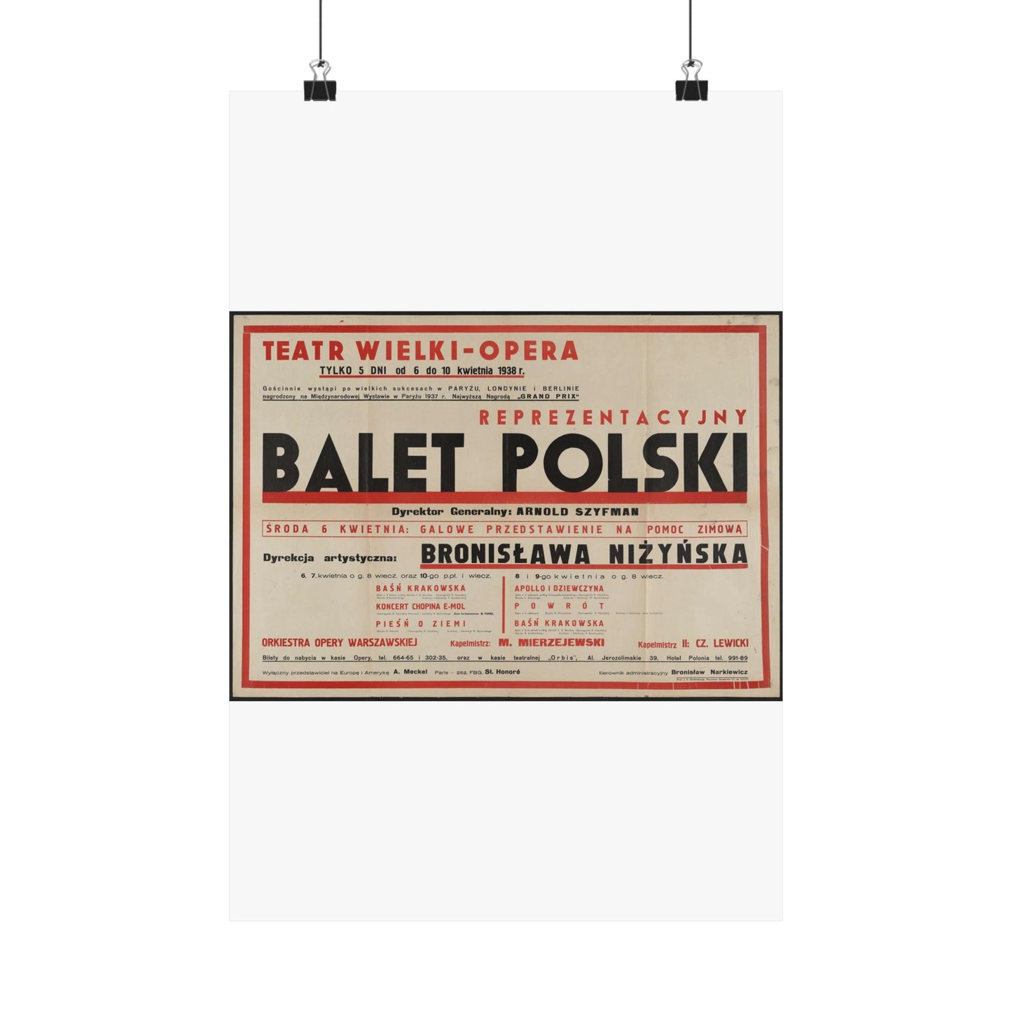 Balet Polski [2] High Quality Matte Wall Art Poster for Home, Office, Classroom