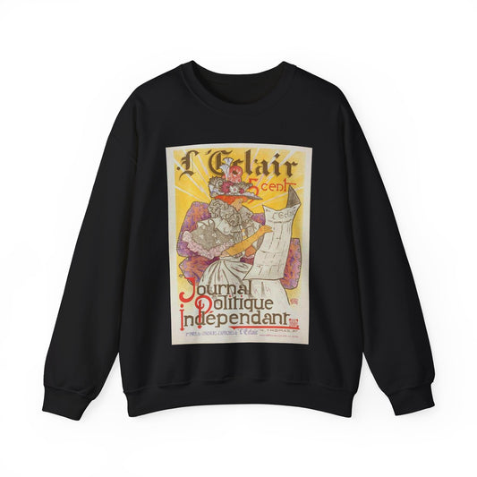 Affiche pour le journal "l'Éclair". Black Heavy Blend Adult Crew Neck SweatShirt