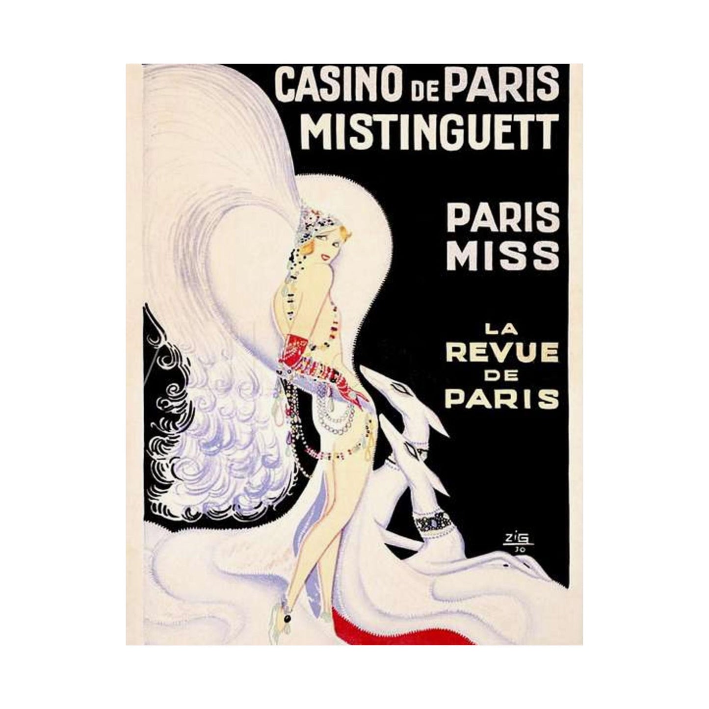 Louis Gaudin - La Revue de Paris 1930 High Quality Matte Wall Art Poster for Home, Office, Classroom