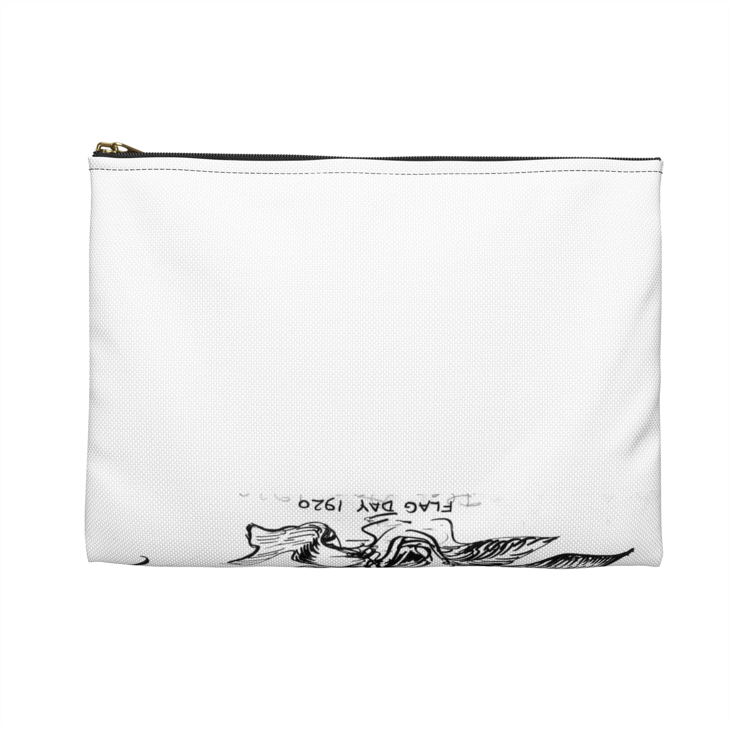 Flag Day, 1920 - Political cartoon, public domain image Large Organizer Pouch with Black Zipper