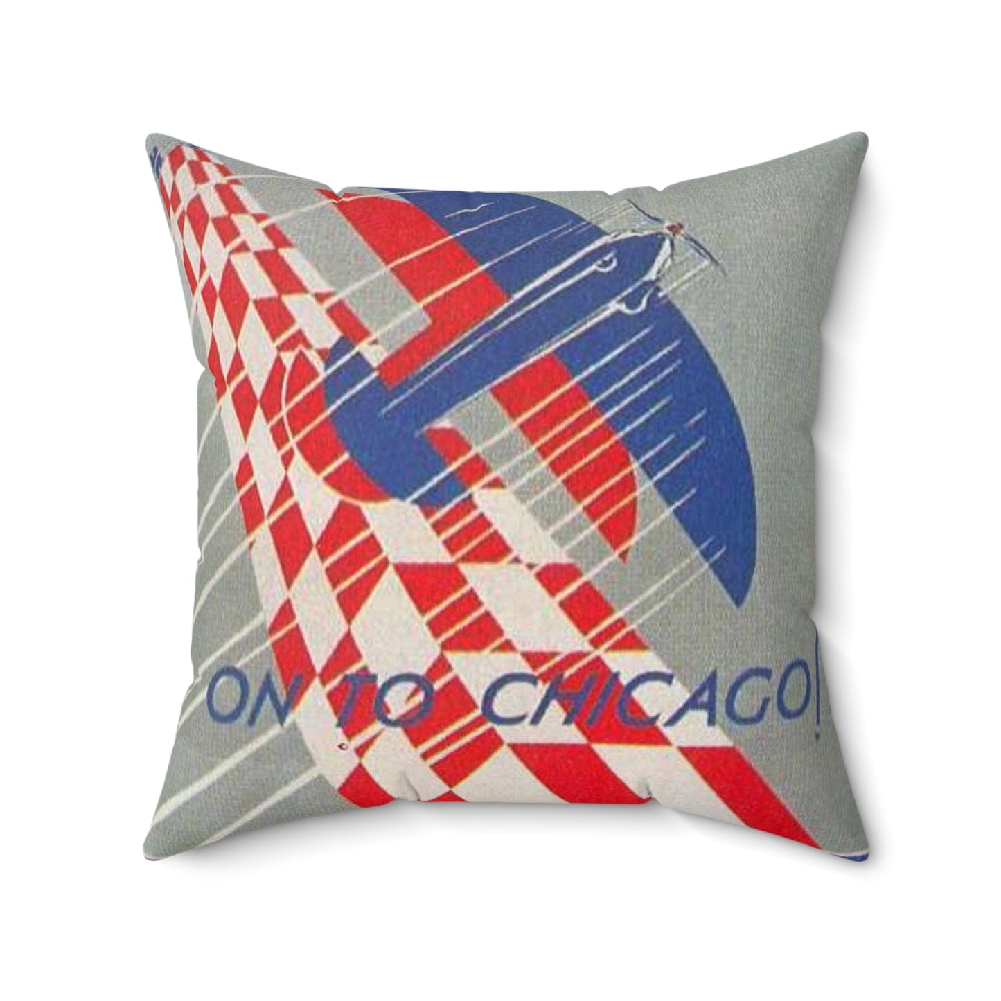 1930 National Air Race poster - Art Deco public domain image Decorative Accent Square Pillow