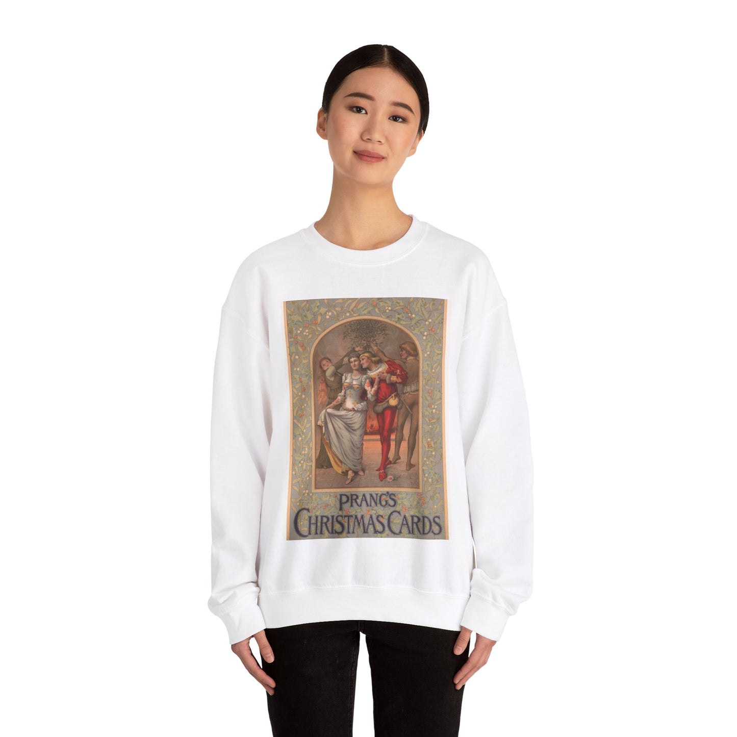 Prang's Christmas cards - Print, Library of Congress collection White Heavy Blend Adult Crew Neck SweatShirt